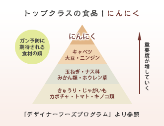 デザイナーフーズ・ピラミッド トップクラスの食品 にんにく