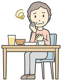 長袖を着たお婆さん