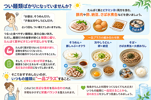 つい麺類ばかりになっていませんか?