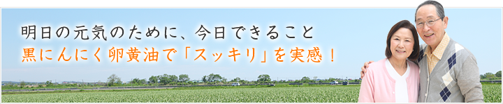 明日の元気のために、今日できること。黒にんにく卵黄油で「スッキリ」を実感！