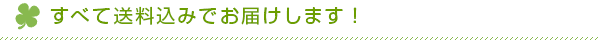 すべて送料込みでお届けします！