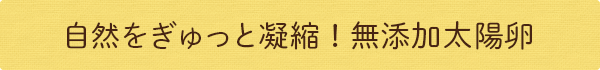 黒にんにく卵黄油原材料：自然をぎゅっと凝縮！無添加太陽卵
