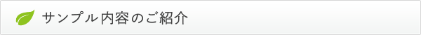 サンプル内容のご紹介